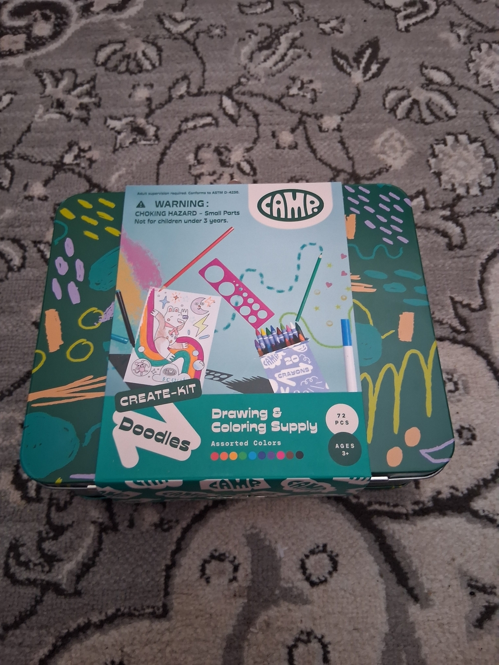 CAMO Doodles Drawing & Coloring Supply Kit – Teal Multi-Color